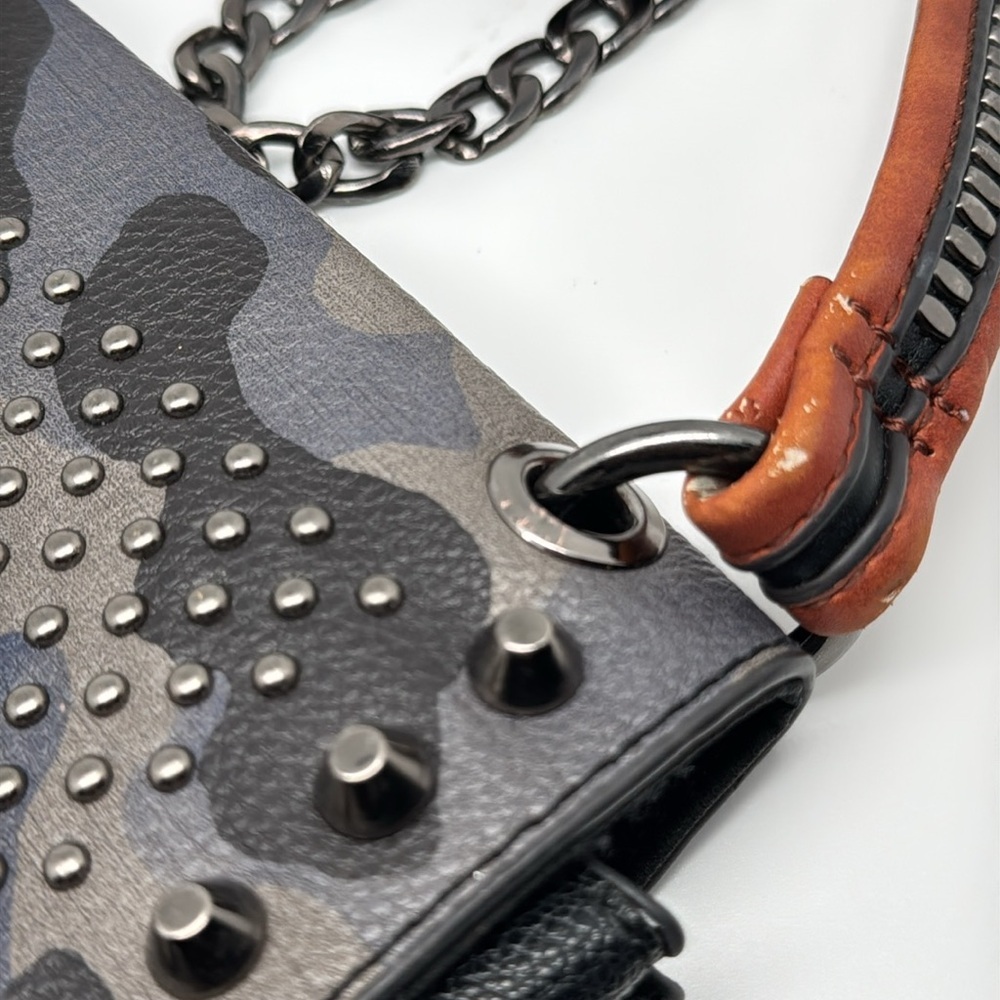 Nicole Lee USA Fun Chain Crossbody Black Gray Bag‎ Purse - Picture 7 of 11